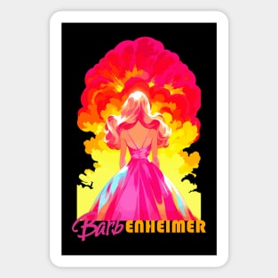 Barbie x Oppenheimer mashup Sticker